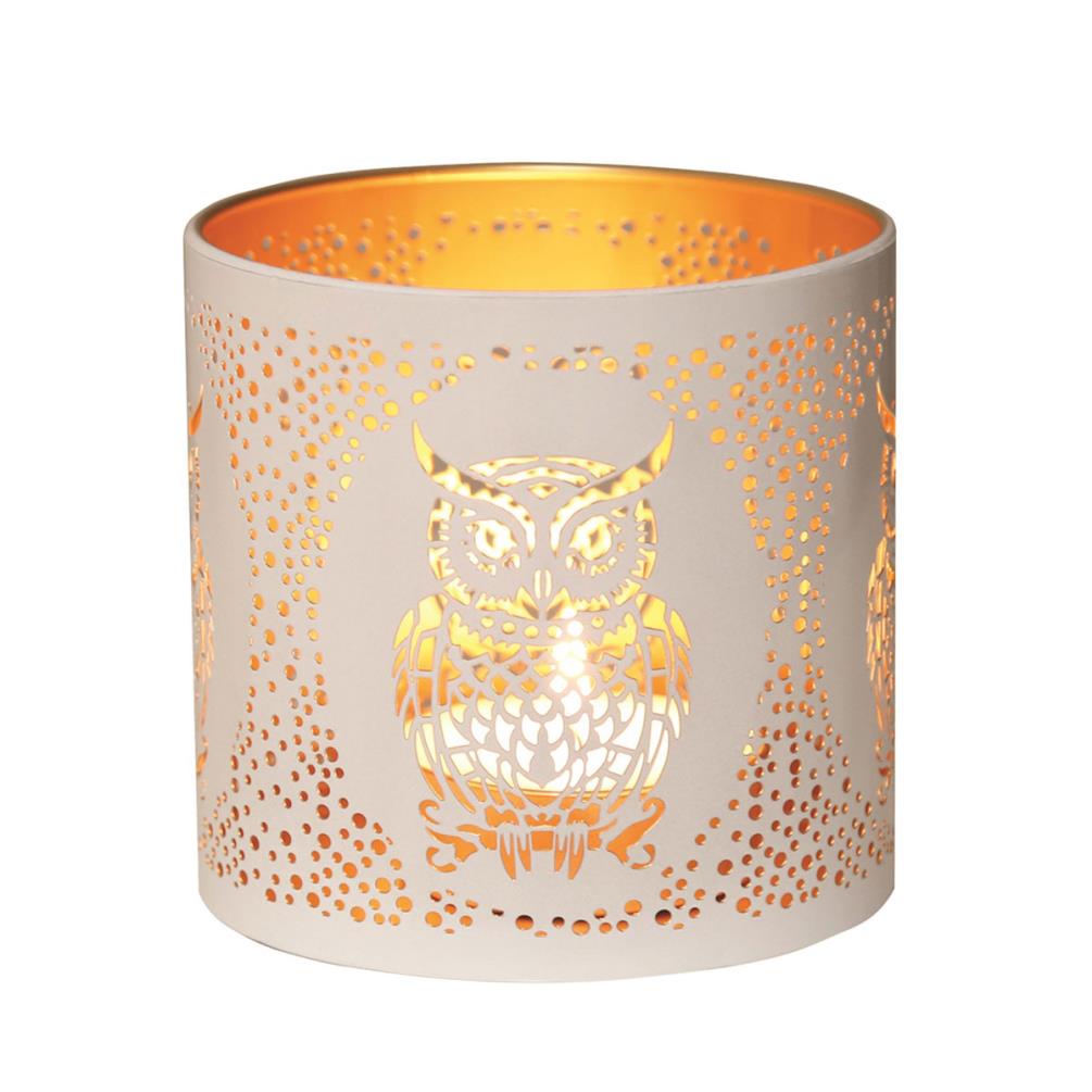 Aroma White & Gold Owl Jar Sleeve & Wax Melt Warmer Extra Image 2